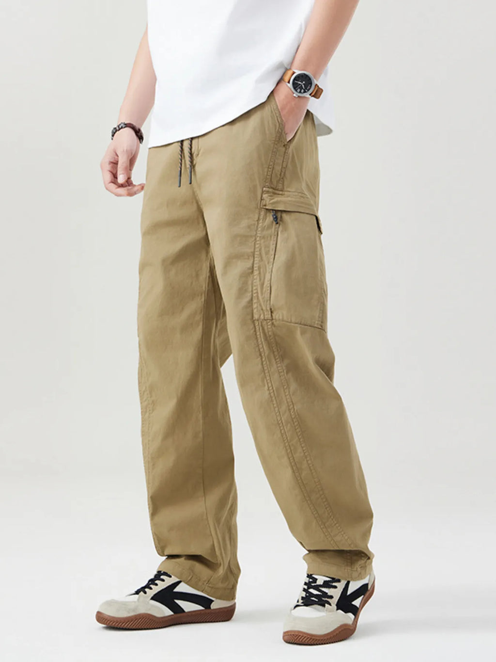 Men's Full Size Wide Leg Cargo Pants Plus Size