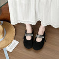 Hollow Out Round Toe Flat Slip-Ons