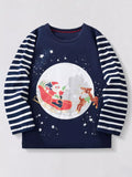 Children's Santa Sleigh Graphic Long Sleeve T-Shirt