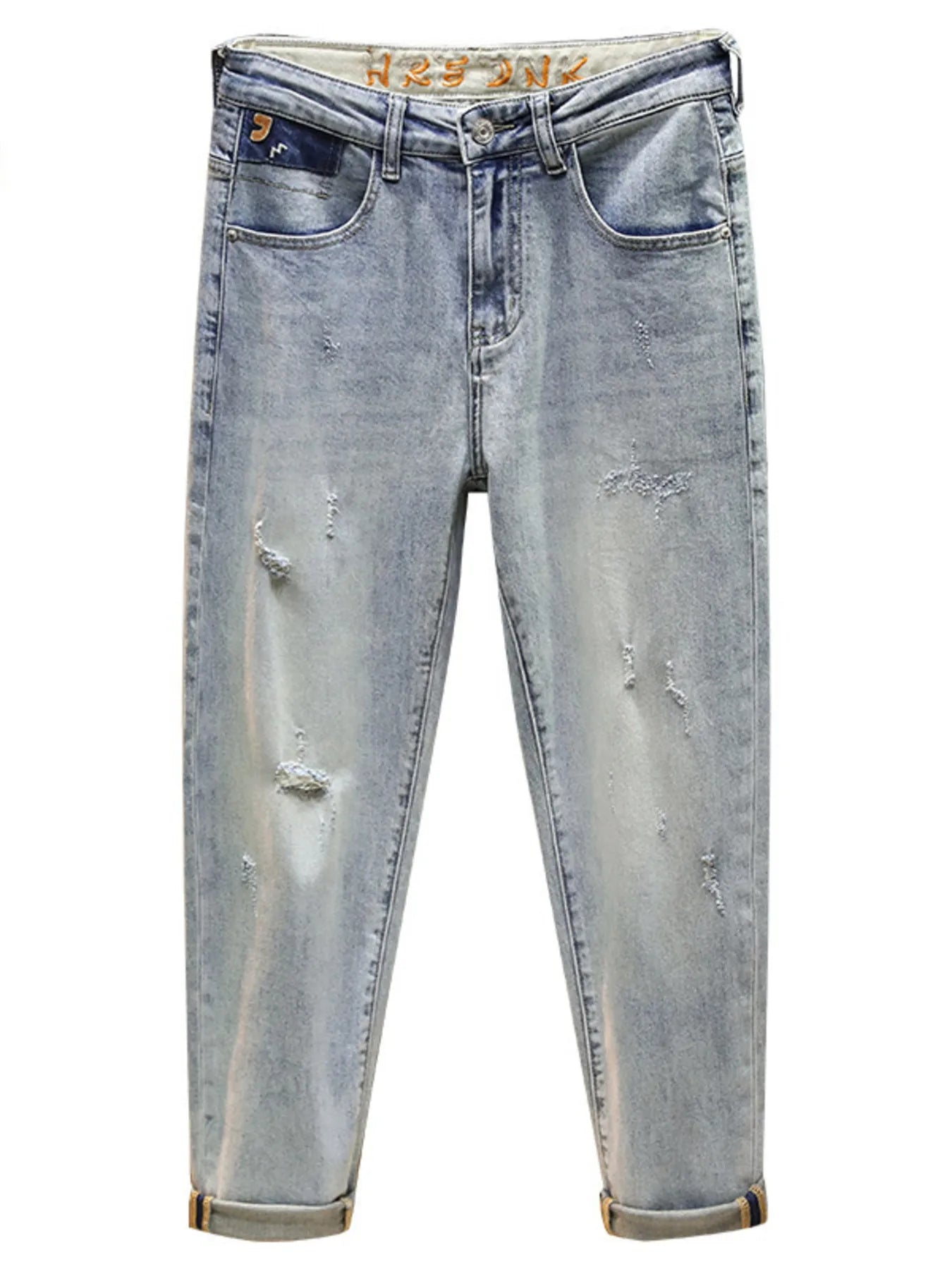 Men's Distressed Wide Leg Jeans