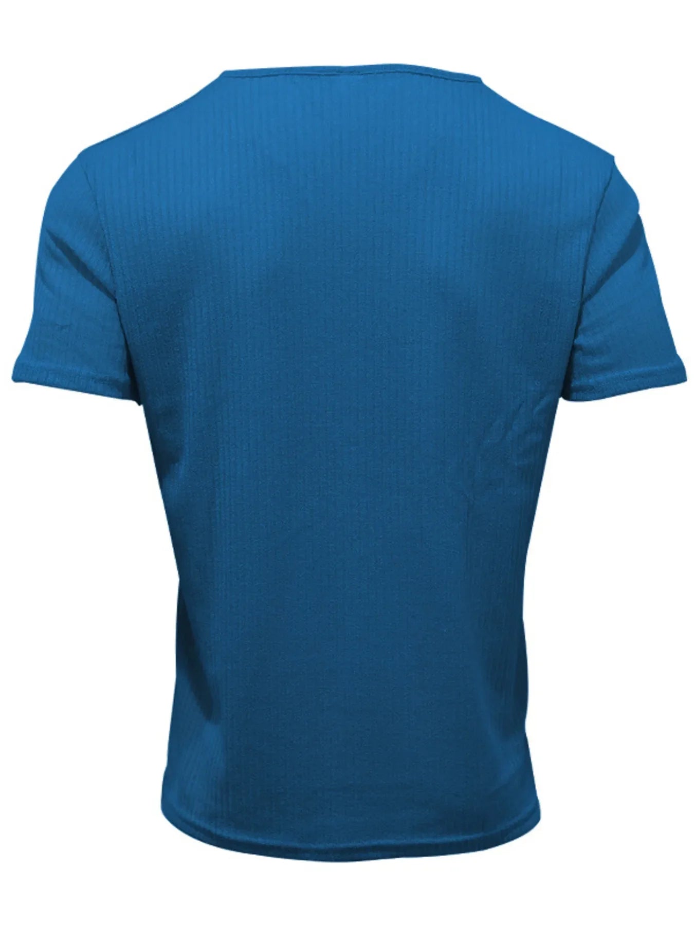 Men's Full Size Ribbed V-Neck T-Shirt Plus Size