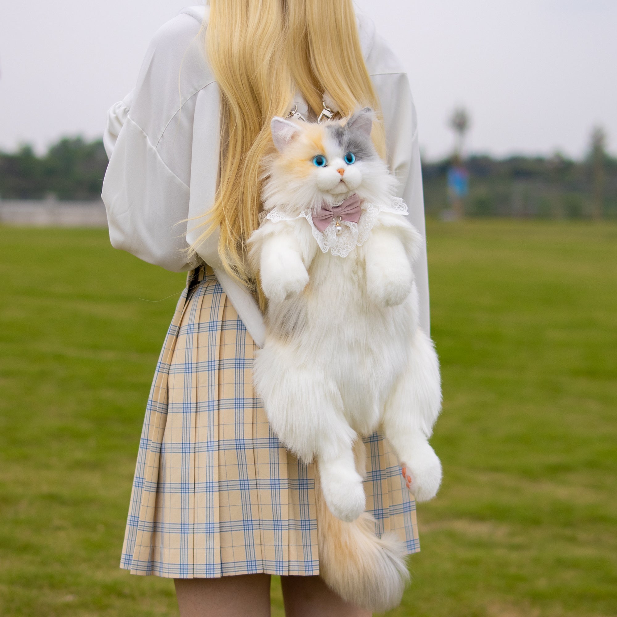 Fairy Light-calico Cat Backpack –Handmade Glowing Plush Gift