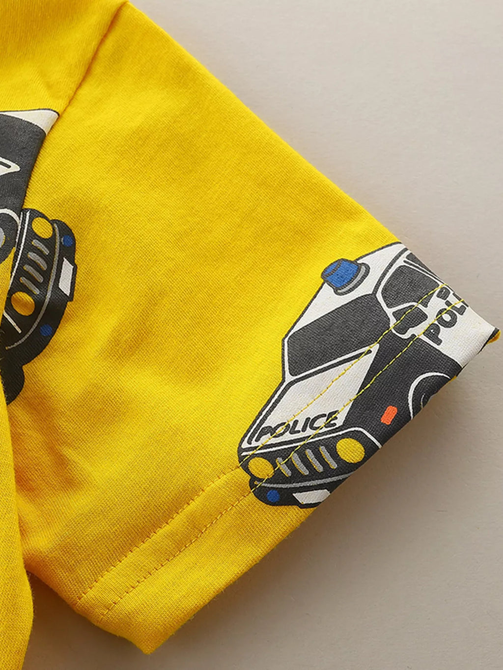 Children's Police Car Print T-Shirt