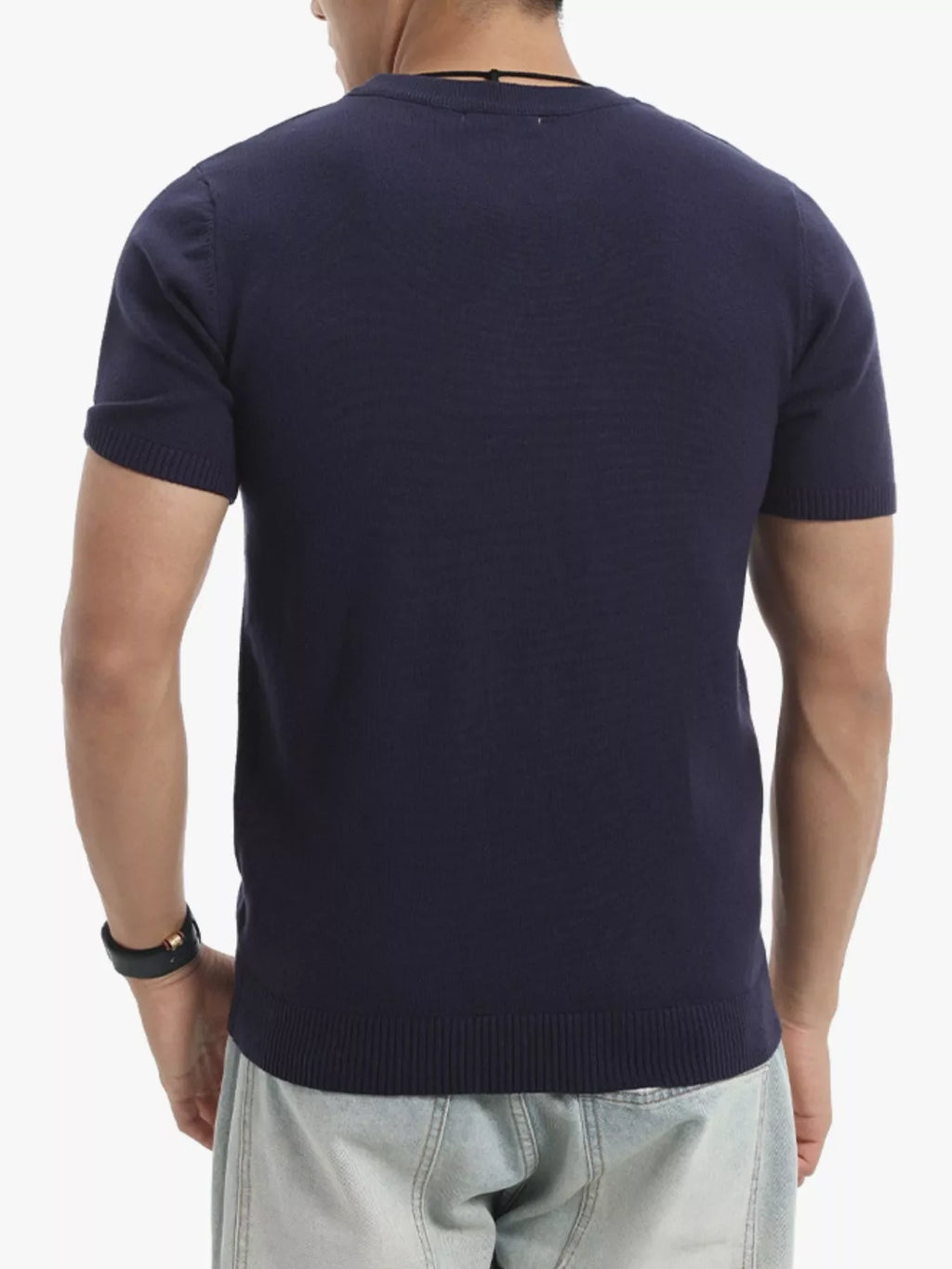 Men's Plus Size Casual Short Sleeve Knit Top