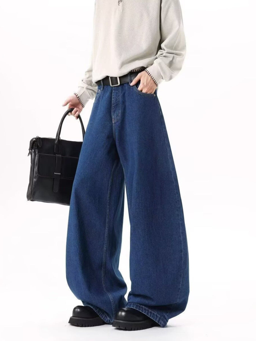 Men's Full Size Wide Leg Jeans Plus Size