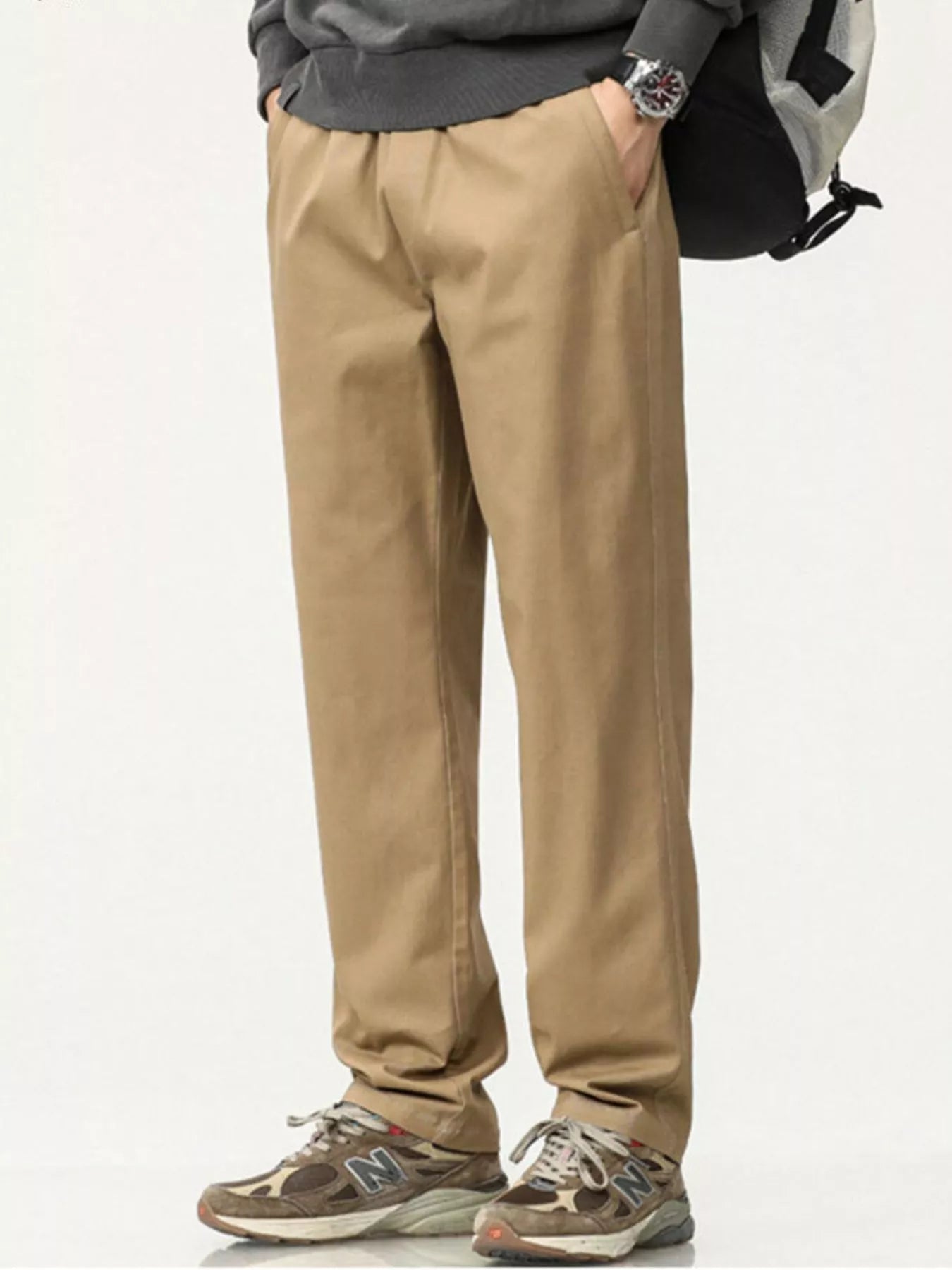 Men's Plus Size Casual Loose Fit Wide Leg Pants