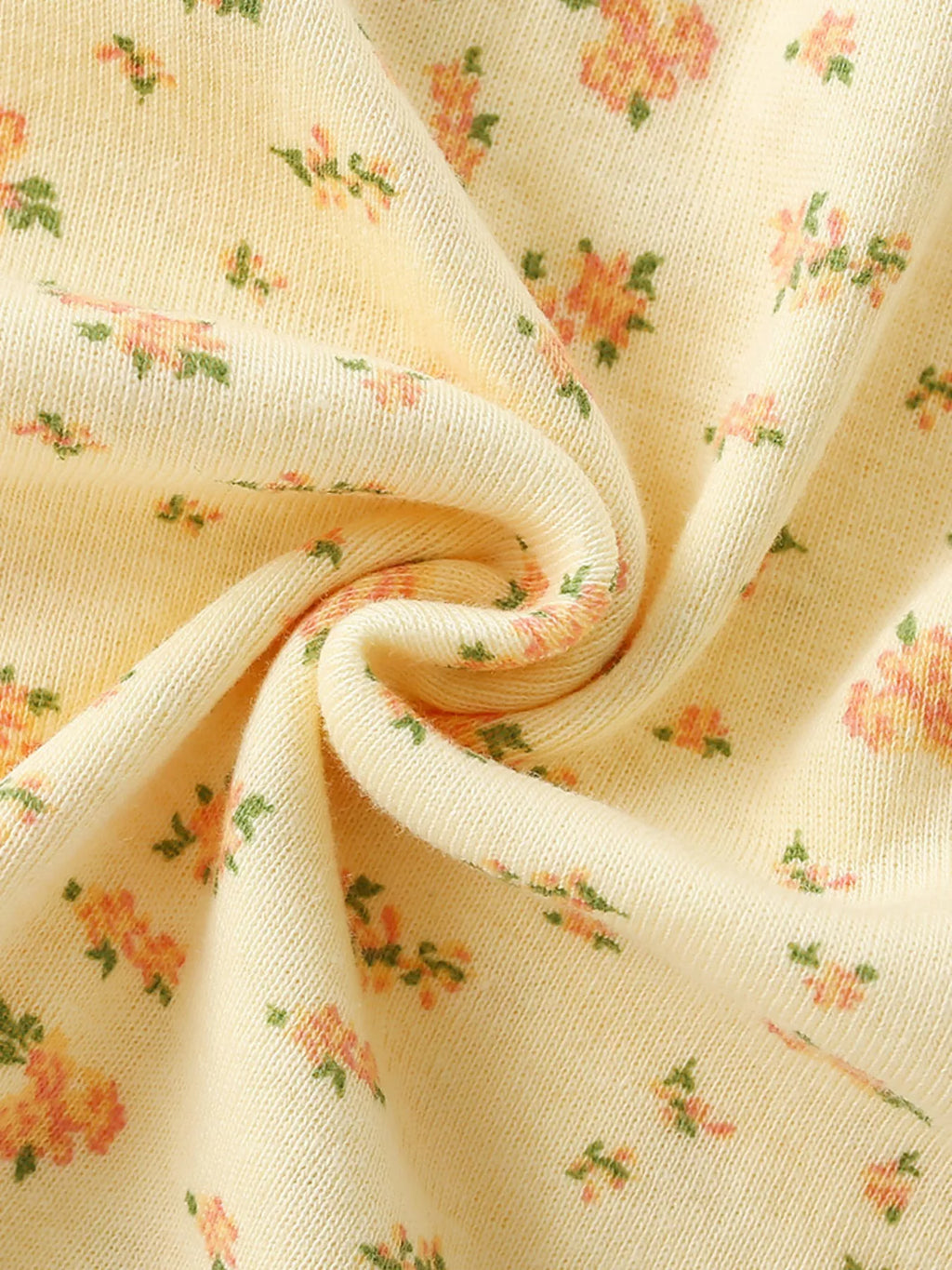 Children's Floral Print Short Sleeve Dress