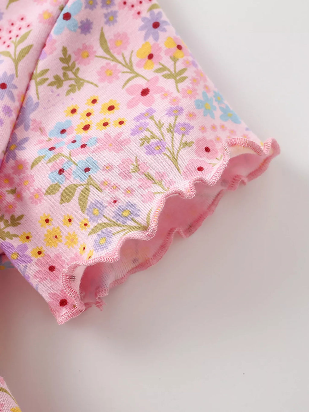 Children's Floral Print Short Sleeve A-line Dress