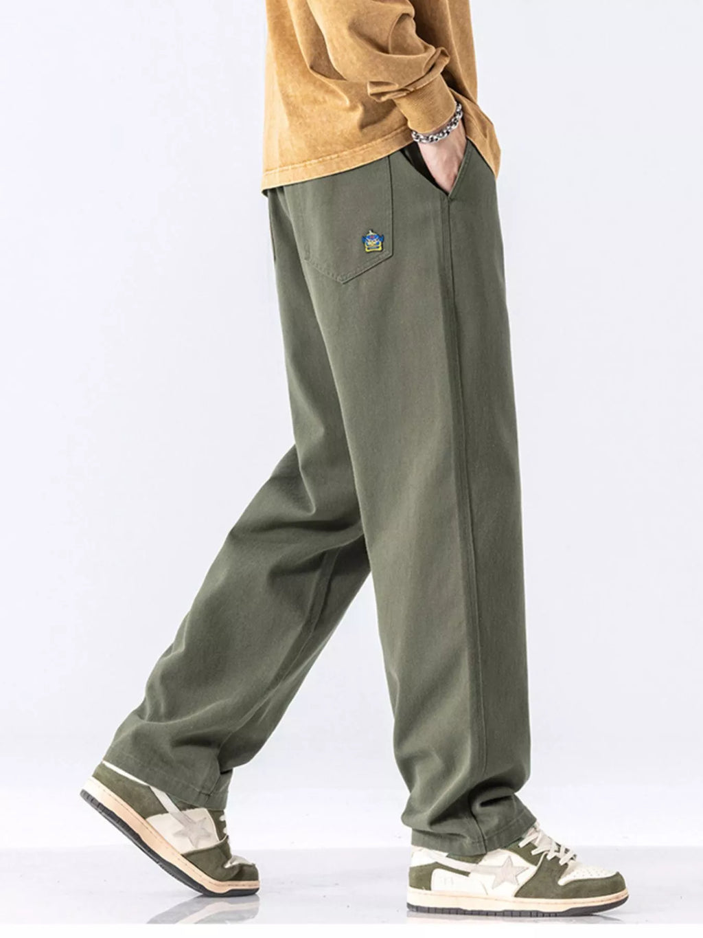 Men's Full Size Casual Loose-Fit Drawstring Pants Plus Size