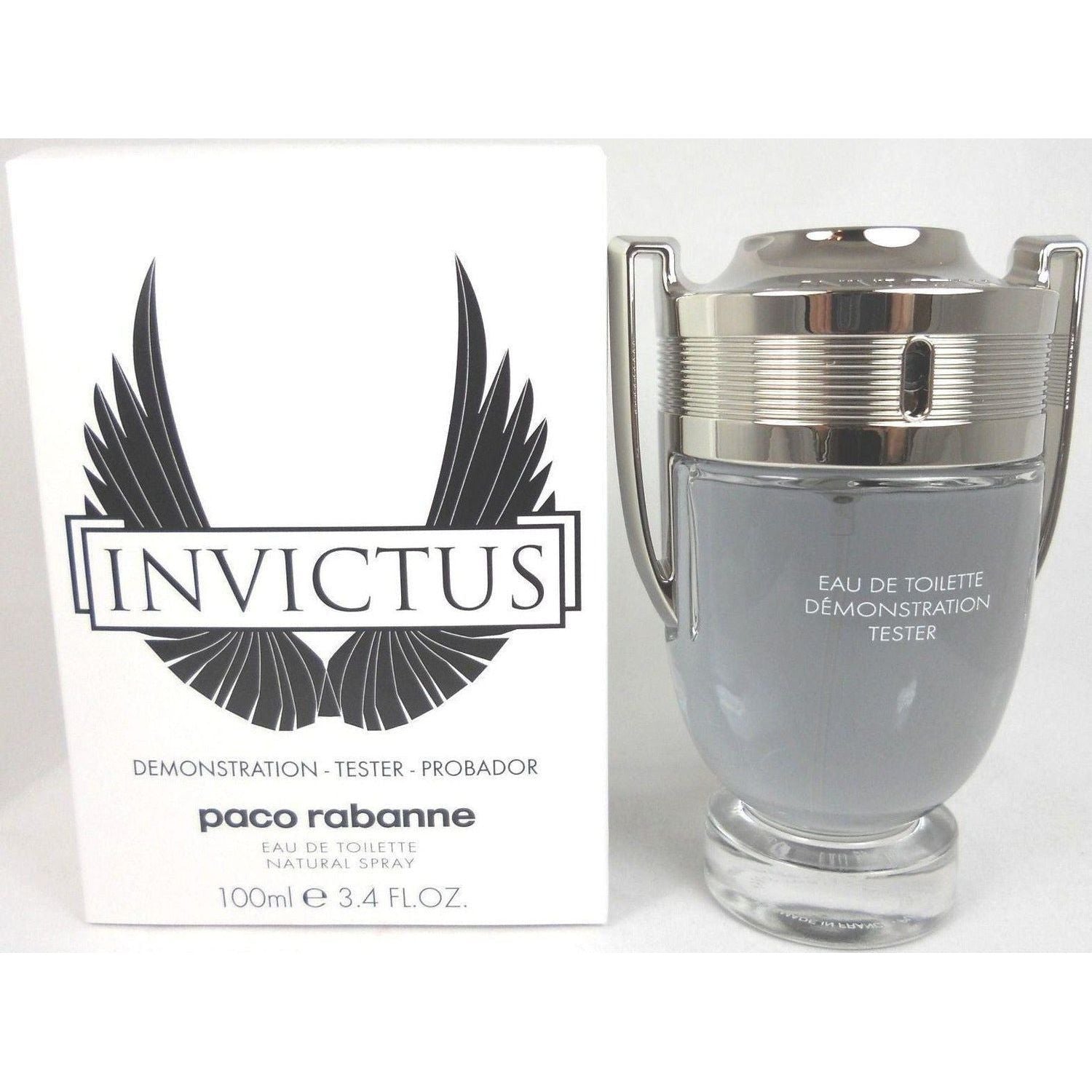 Invictus by Paco Rabanne Eau De Toilette Spray 3.4 oz NEW TESTER