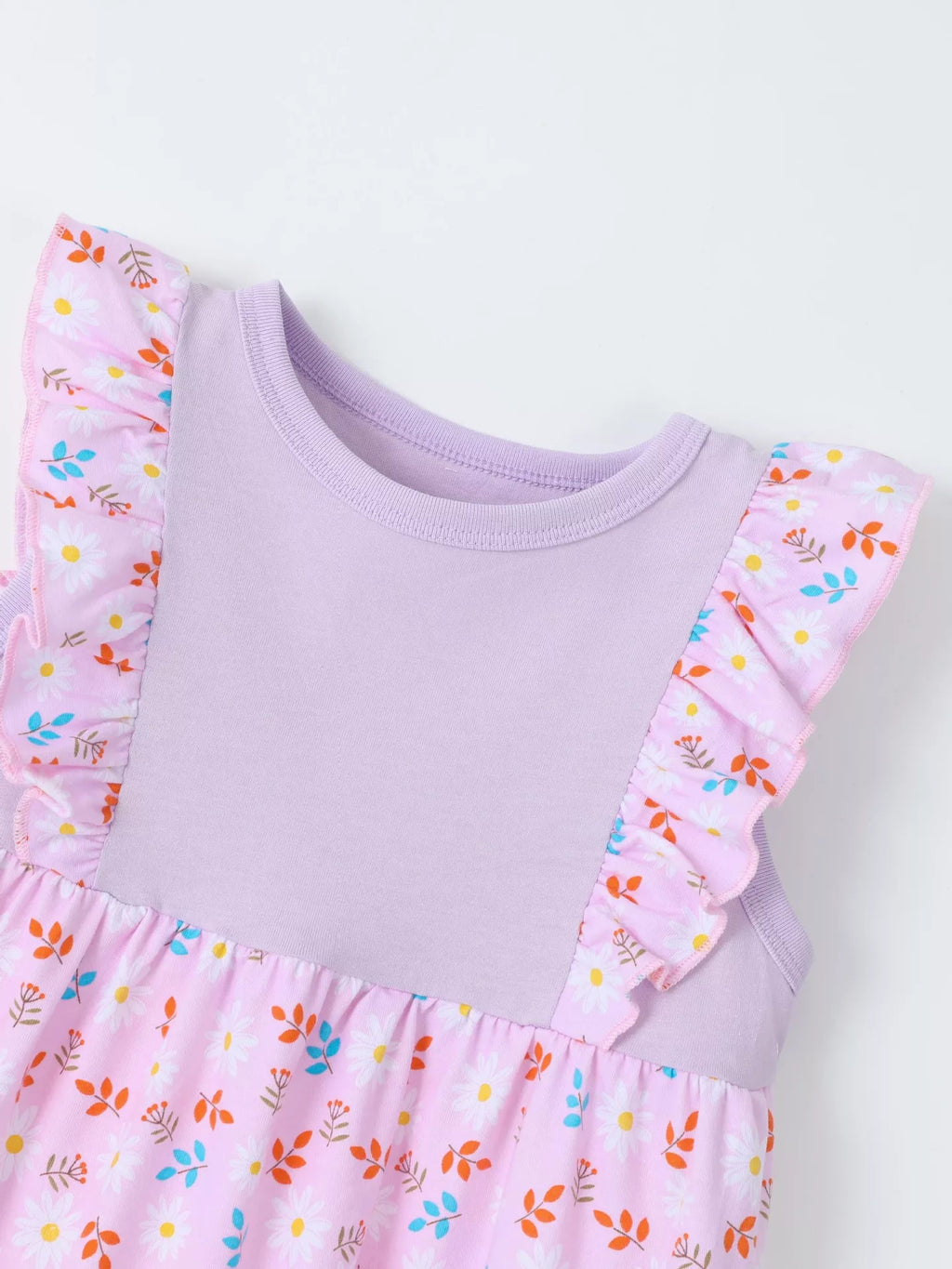 Children's Ruffled Floral Print Dress