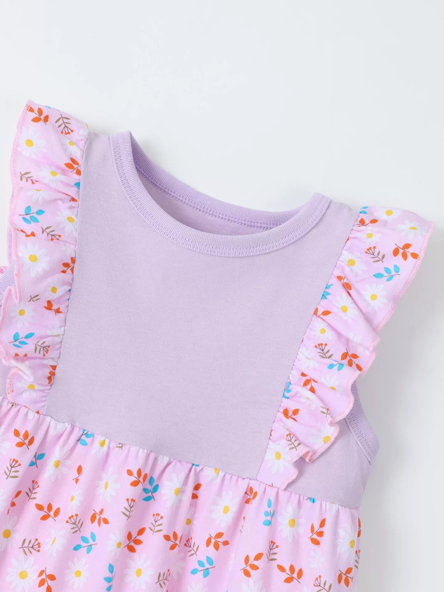 Children's Ruffled Floral Print Dress