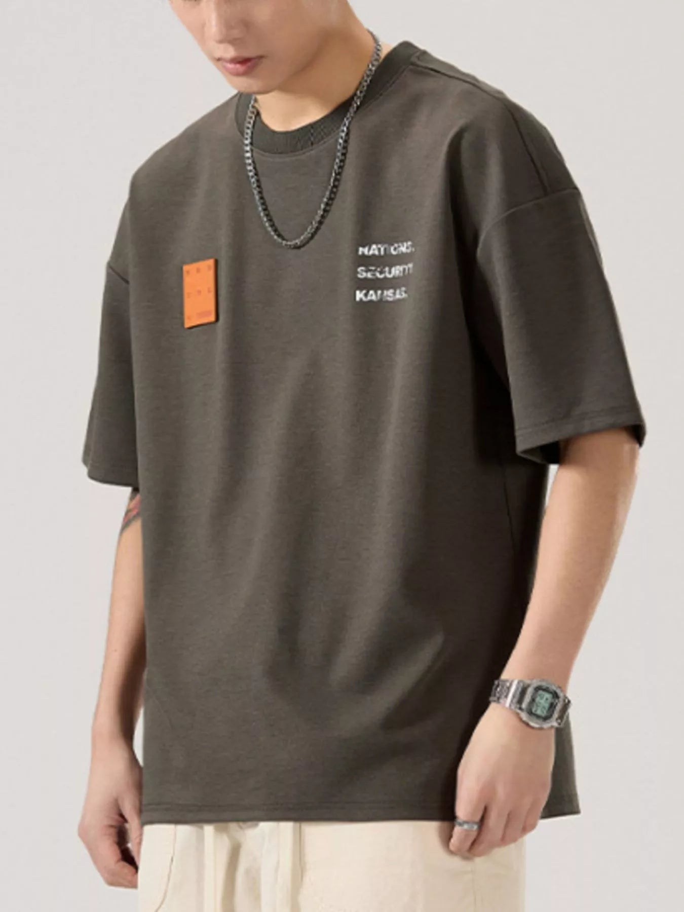 Men's Full Size Round Neck Short Sleeve T-Shirt Plus Size