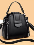 Leather Bucket Crossbody Bag