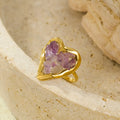 18K Gold-Plated Heart-Shaped Ring