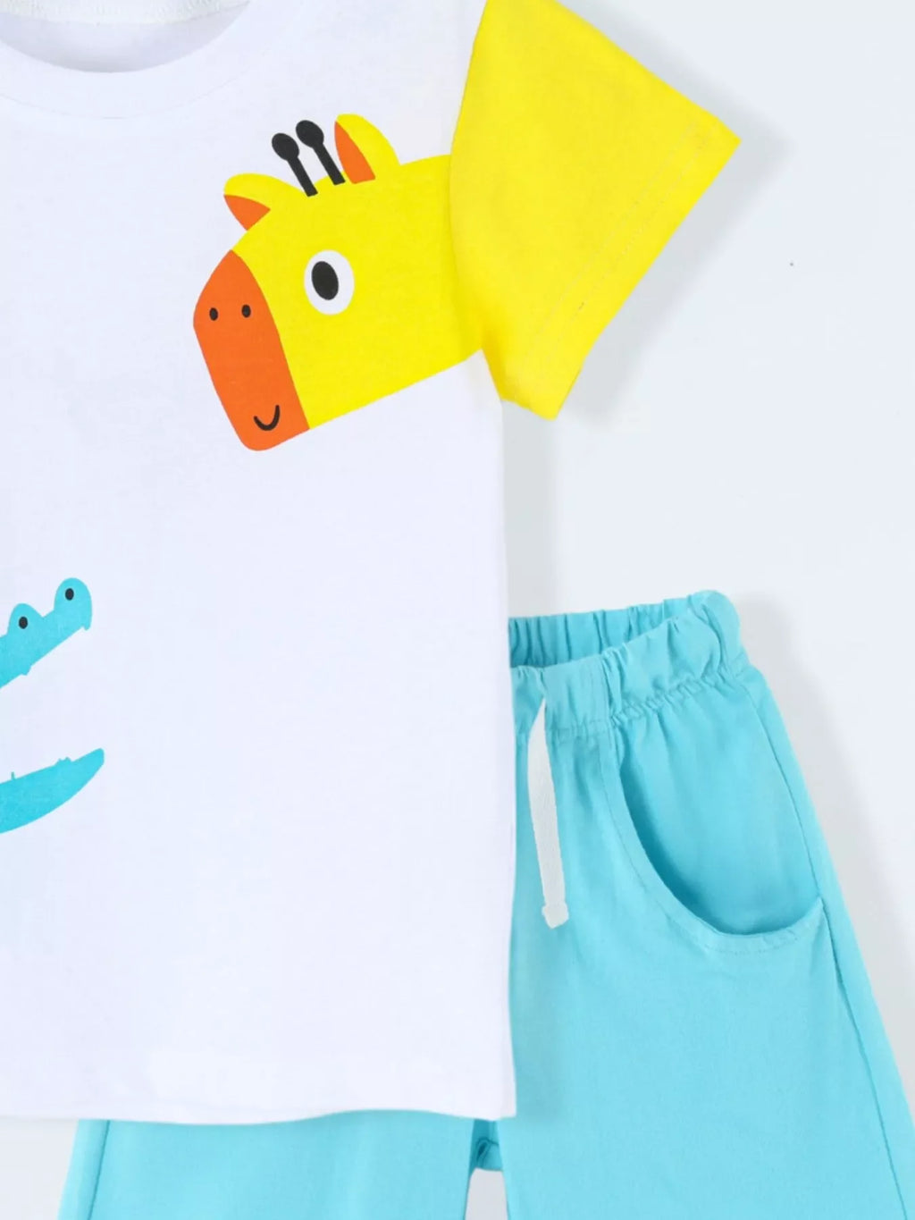 Children's Animal Print T-shirt and Shorts Set