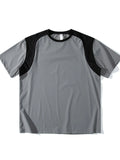Men's Contrast Round Neck Short Sleeve T-Shirt