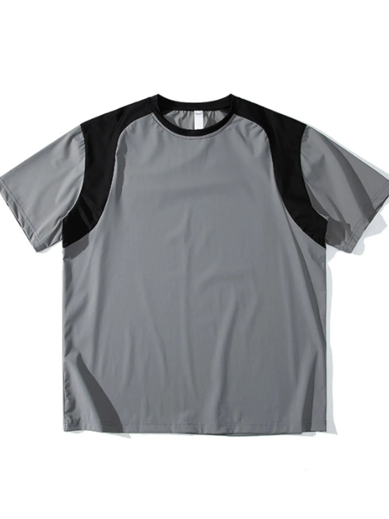 Men's Contrast Round Neck Short Sleeve T-Shirt