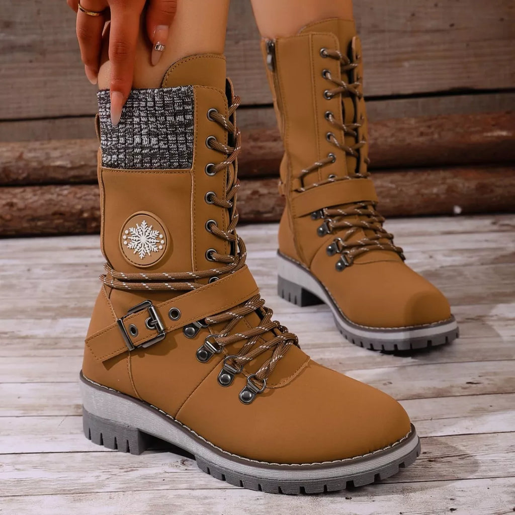 Lace-Up Ankle Combat Boots
