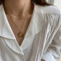 18K Gold-Plated Double Layered Necklace
