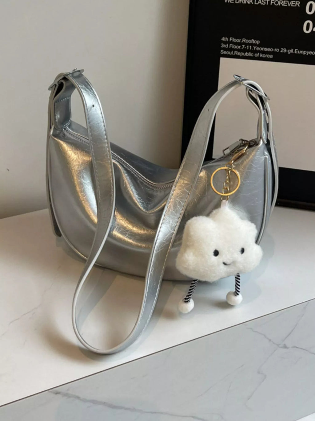 Adjustable Strap Crescent Crossbody Bag