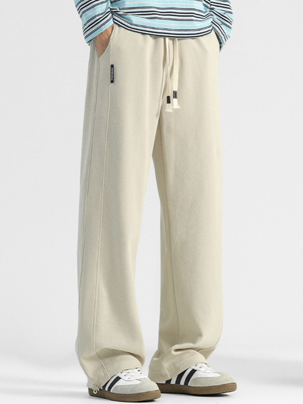 Men's Plus Size Casual Loose-Fit Drawstring Pants