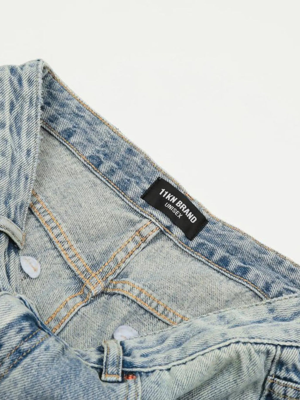 Men's Wash High-Rise Wide Leg Jeans