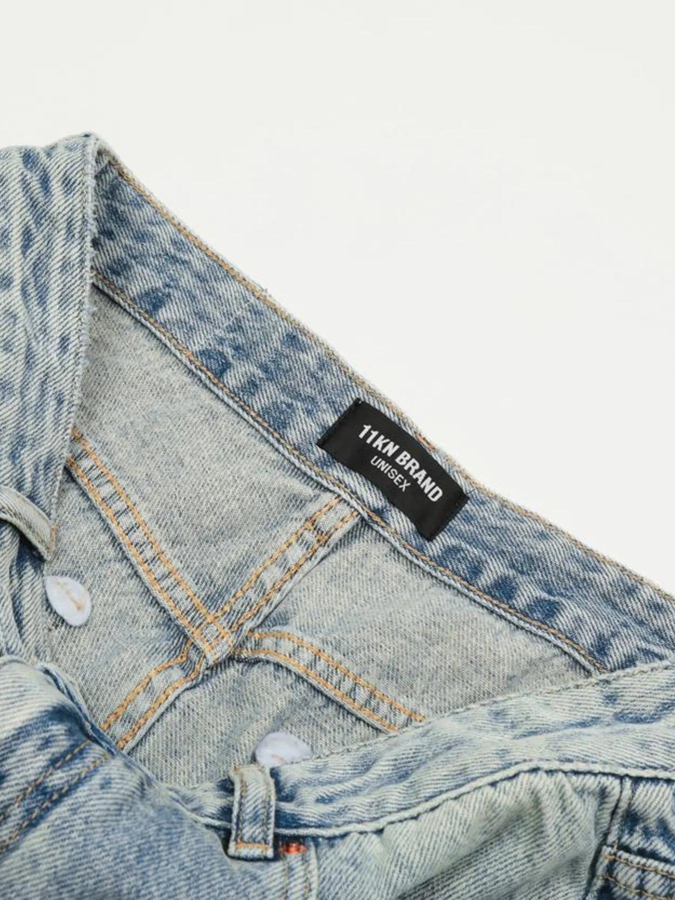 Men's Wash High-Rise Wide Leg Jeans