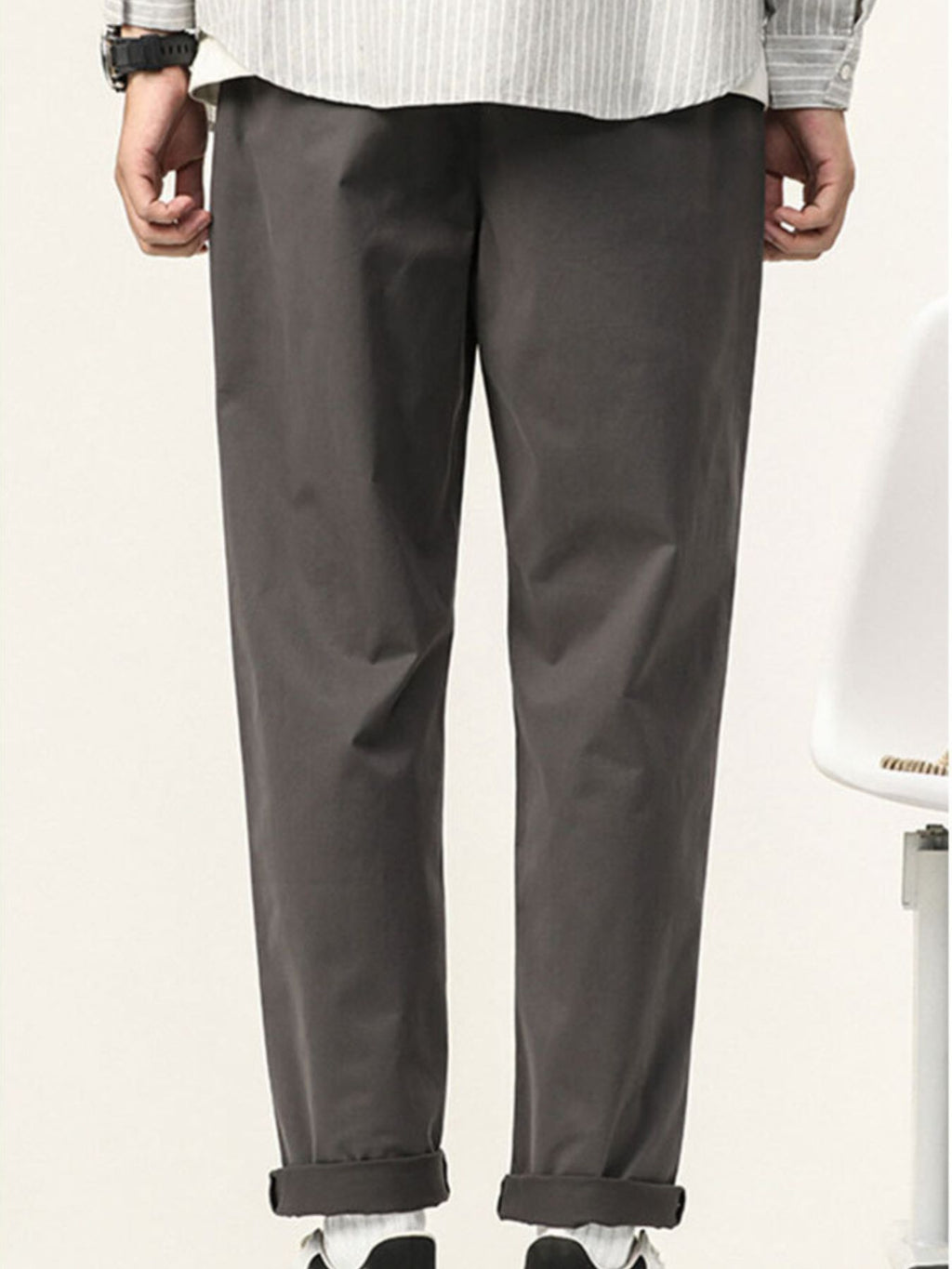 Men's Plus Size Casual Straight-Leg Pants