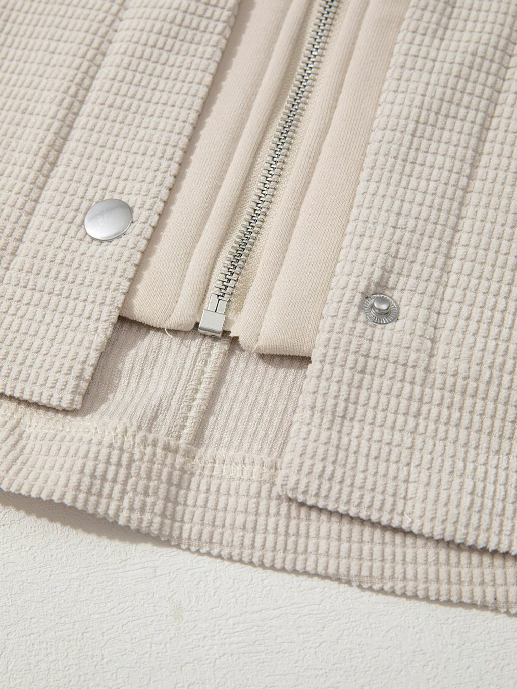 Thermal Knit Textured Hooded Jacket