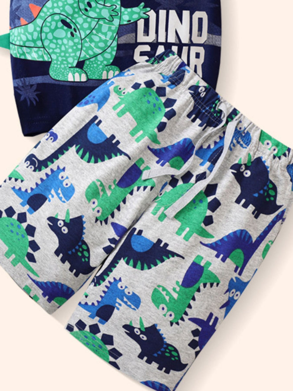 Children's Dinosaur Short Sleeve Tee and Shorts Set