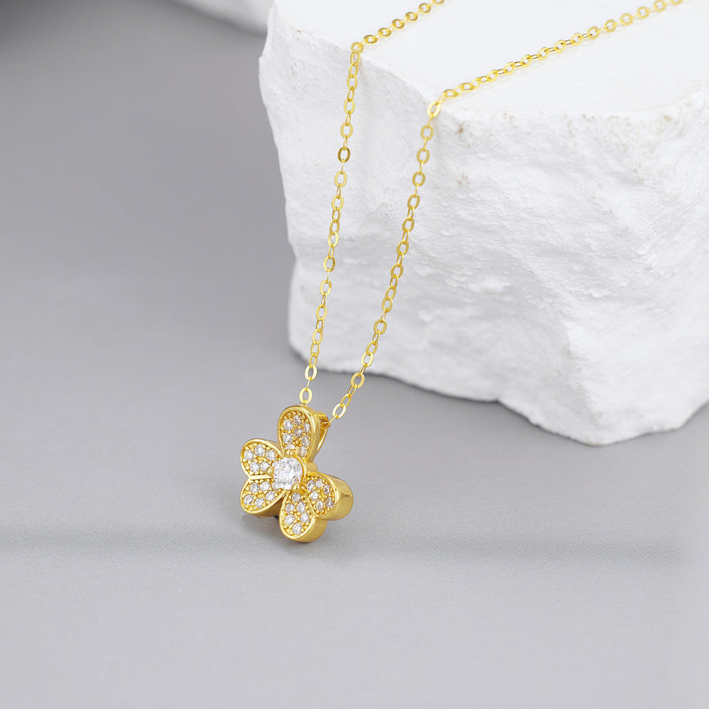 925 Sterling Silver Clover Pendant Necklace