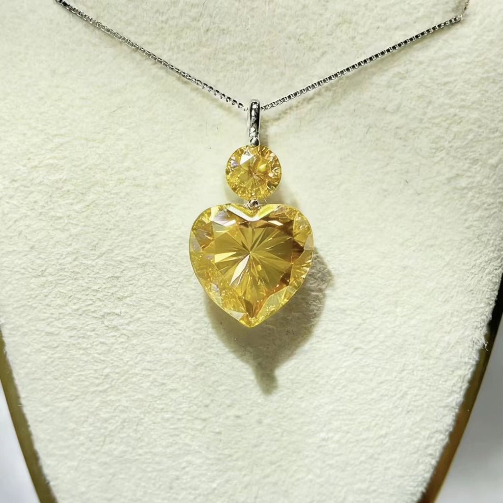 5.5 Carat Moissanite 925 Sterling Silver Pendant Necklace