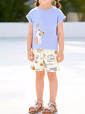 Children's Cat T-shirt and Shorts Set