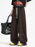 Men's Plus Size Drawstring Wide Leg Casual Pants