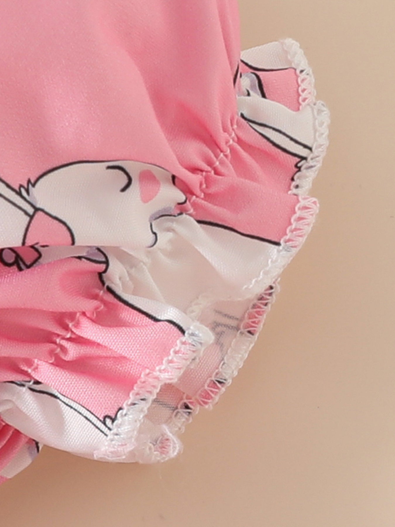 Children's Bunny Print Smocked Dress & Headband Set
