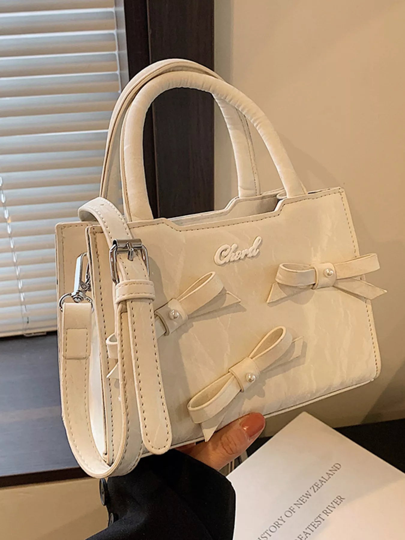 Bow Decor Crossbody Bag