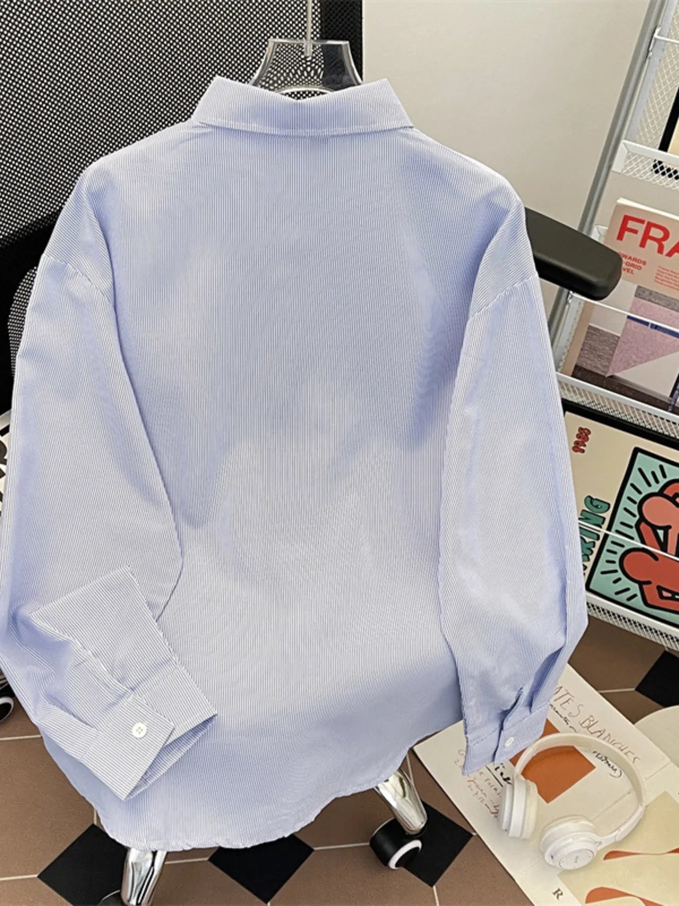 Men's Plus Size Button Up Long Sleeve Shirt