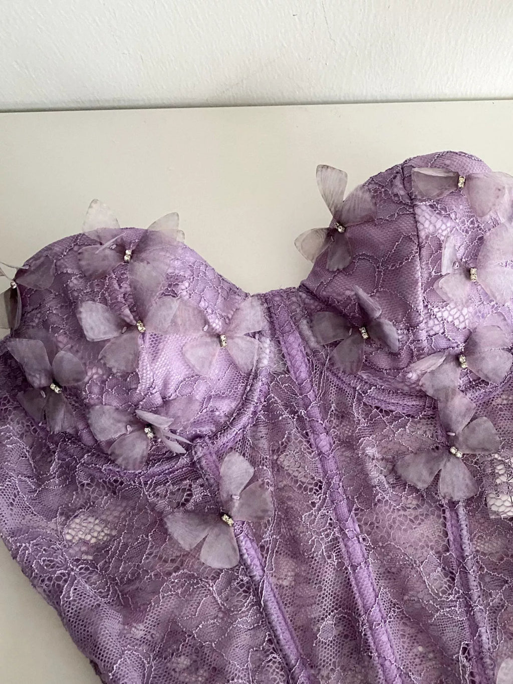 Butterfly Lace Tube Top