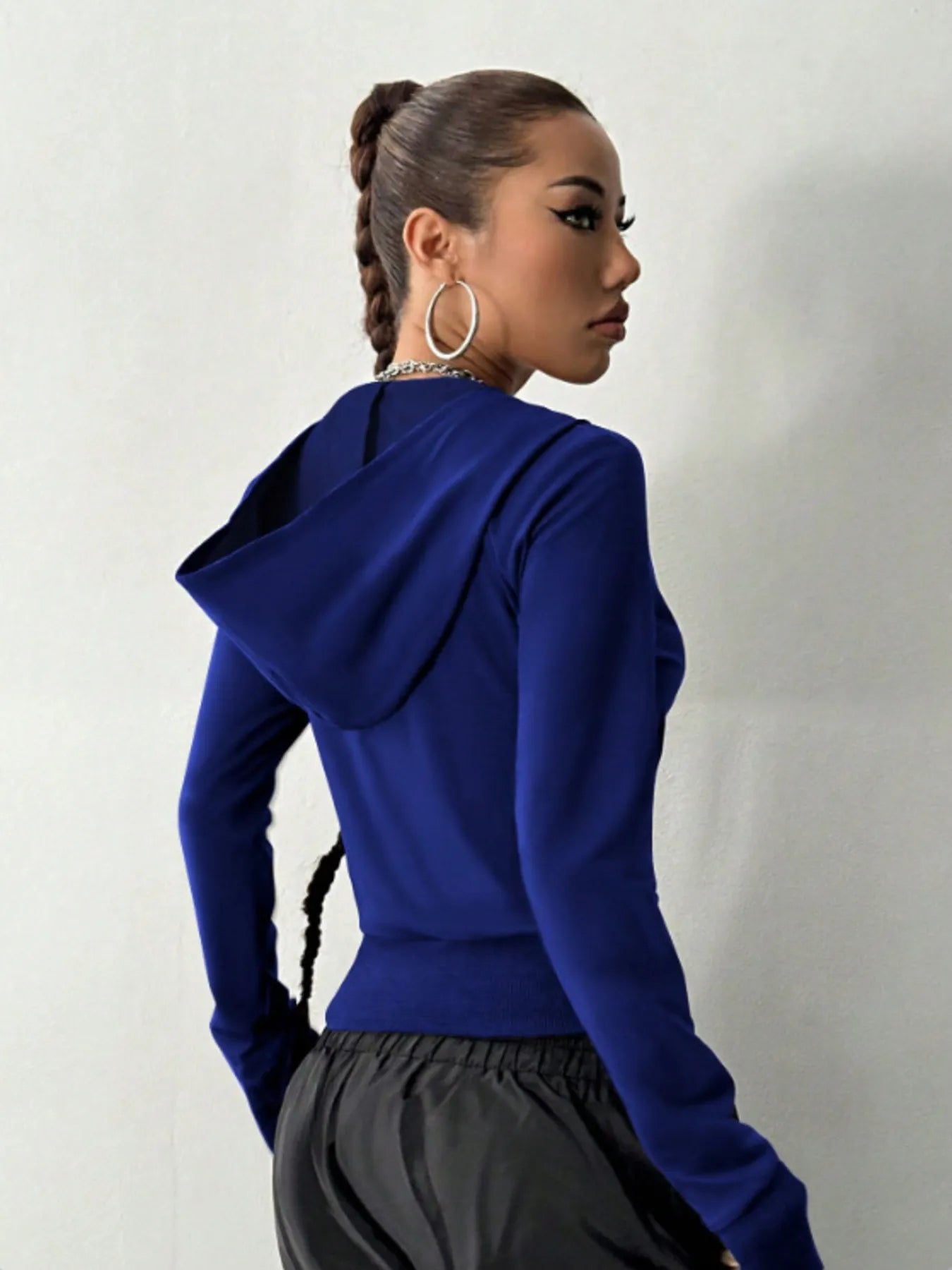 Zip-Up Long Sleeve Hoodie