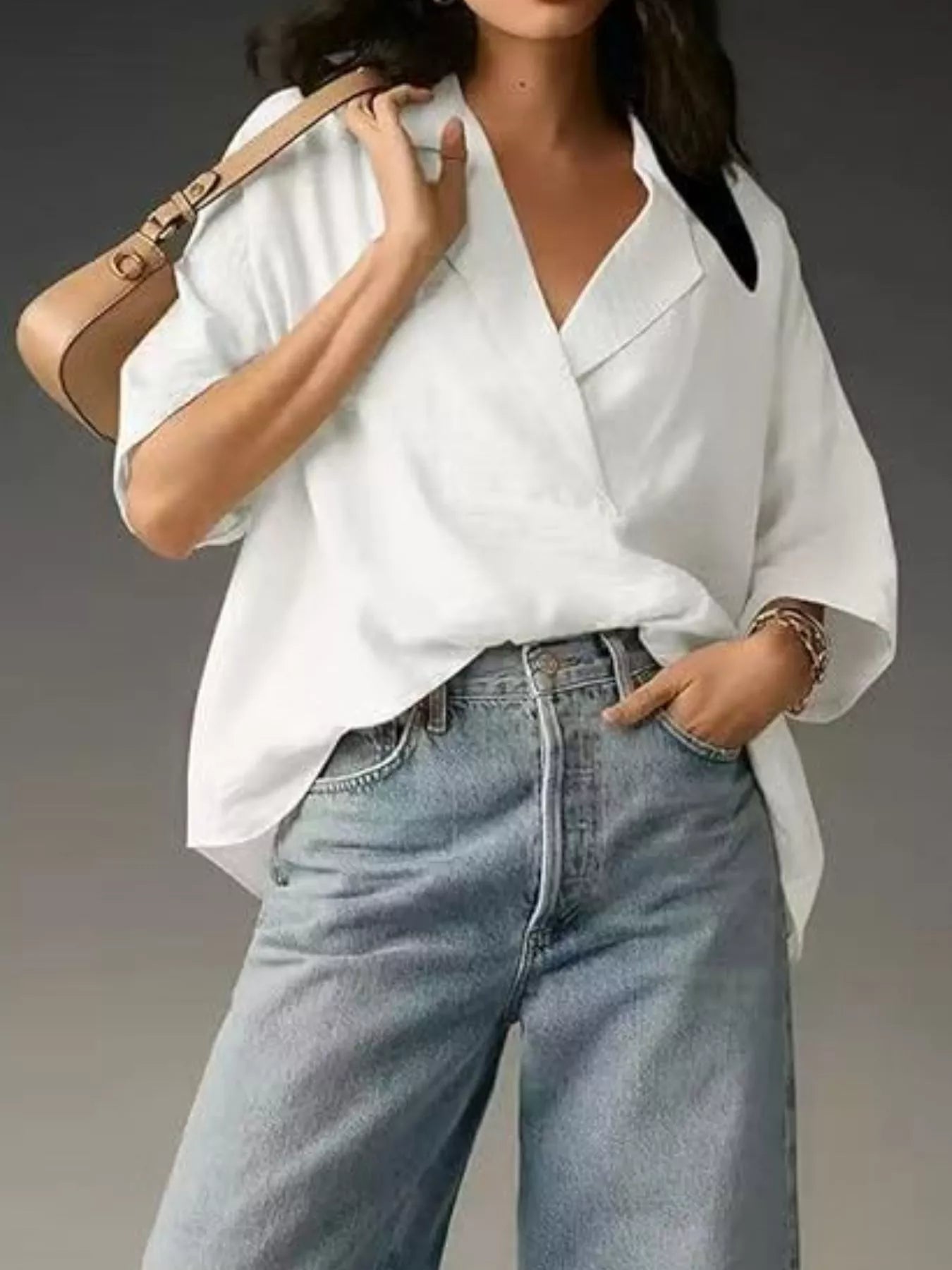 Relaxed Fit Half Sleeve Blouse