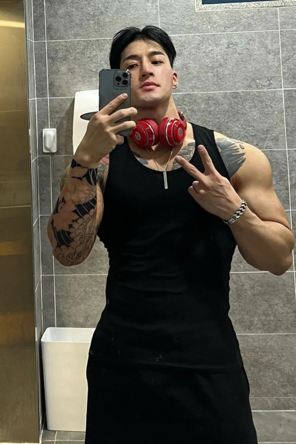 Men's Plus Size Round Neck Tank