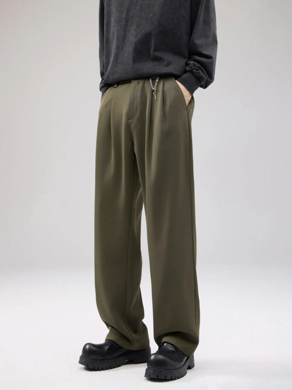 Men's Full Size Drawstring Wide Leg Pants with Pockets Plus Size