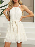 Tied Frill Sleeveless Mini Cami Dress