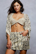 POL Crochet Knit Lightweight Cardigan
