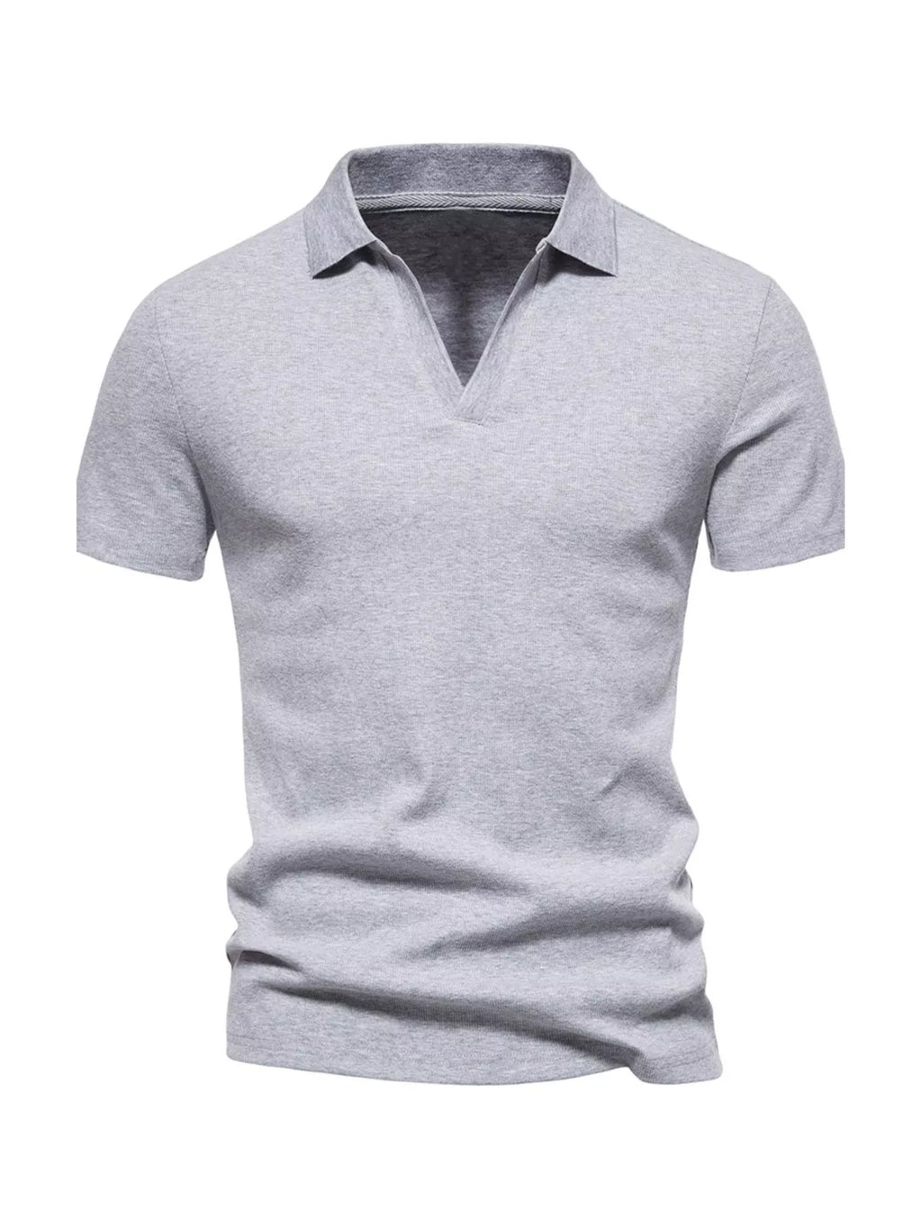 Men's Plus Size Casual Notched Short Sleeve Polo