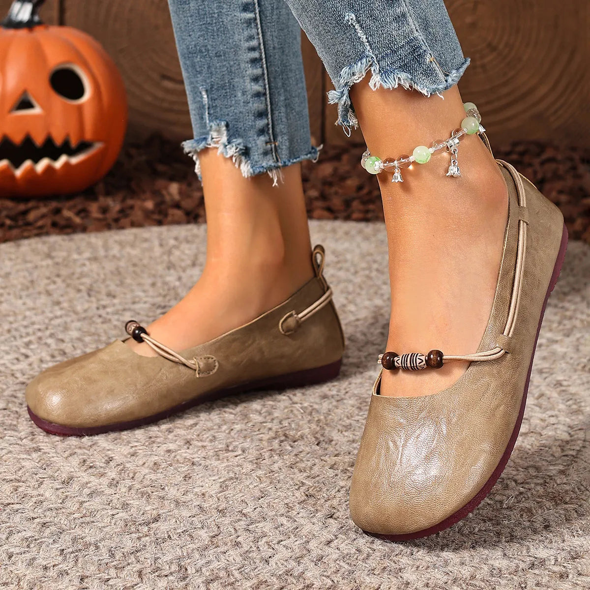 Round Toe Flats Slip-Ons