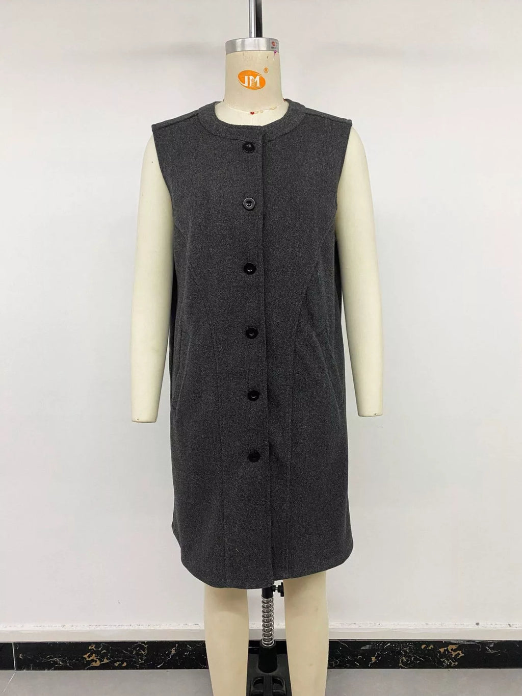 Sleeveless Longine Vest Coat
