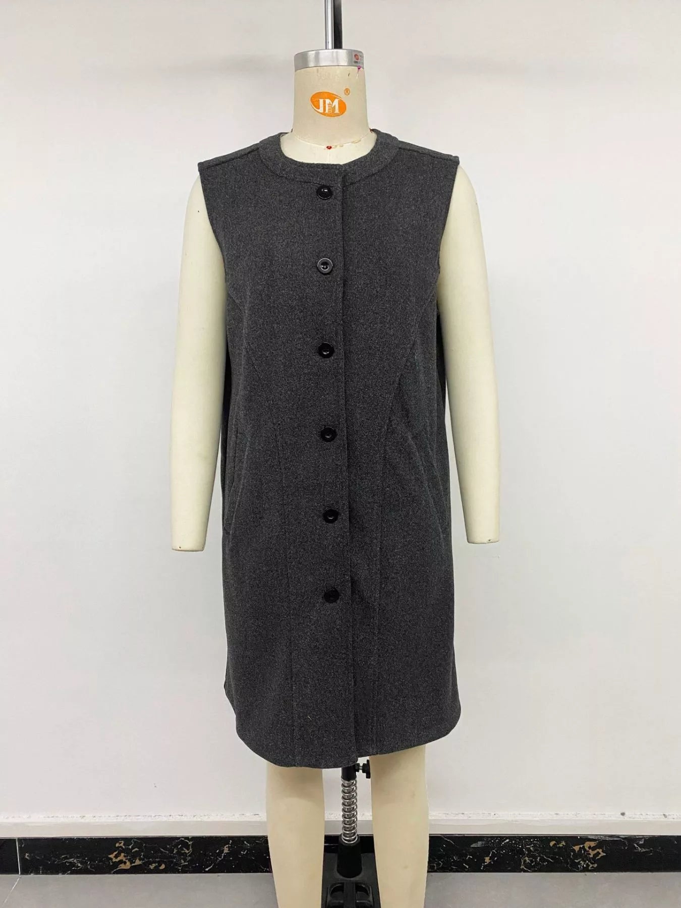 Sleeveless Longine Vest Coat