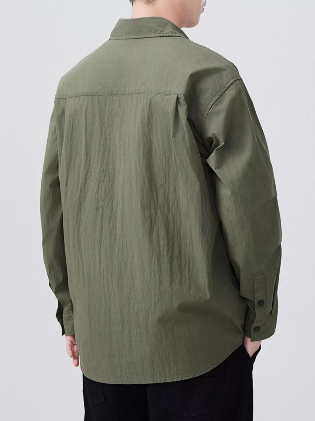Men's Plus Size Button Up Long Sleeve Shirt